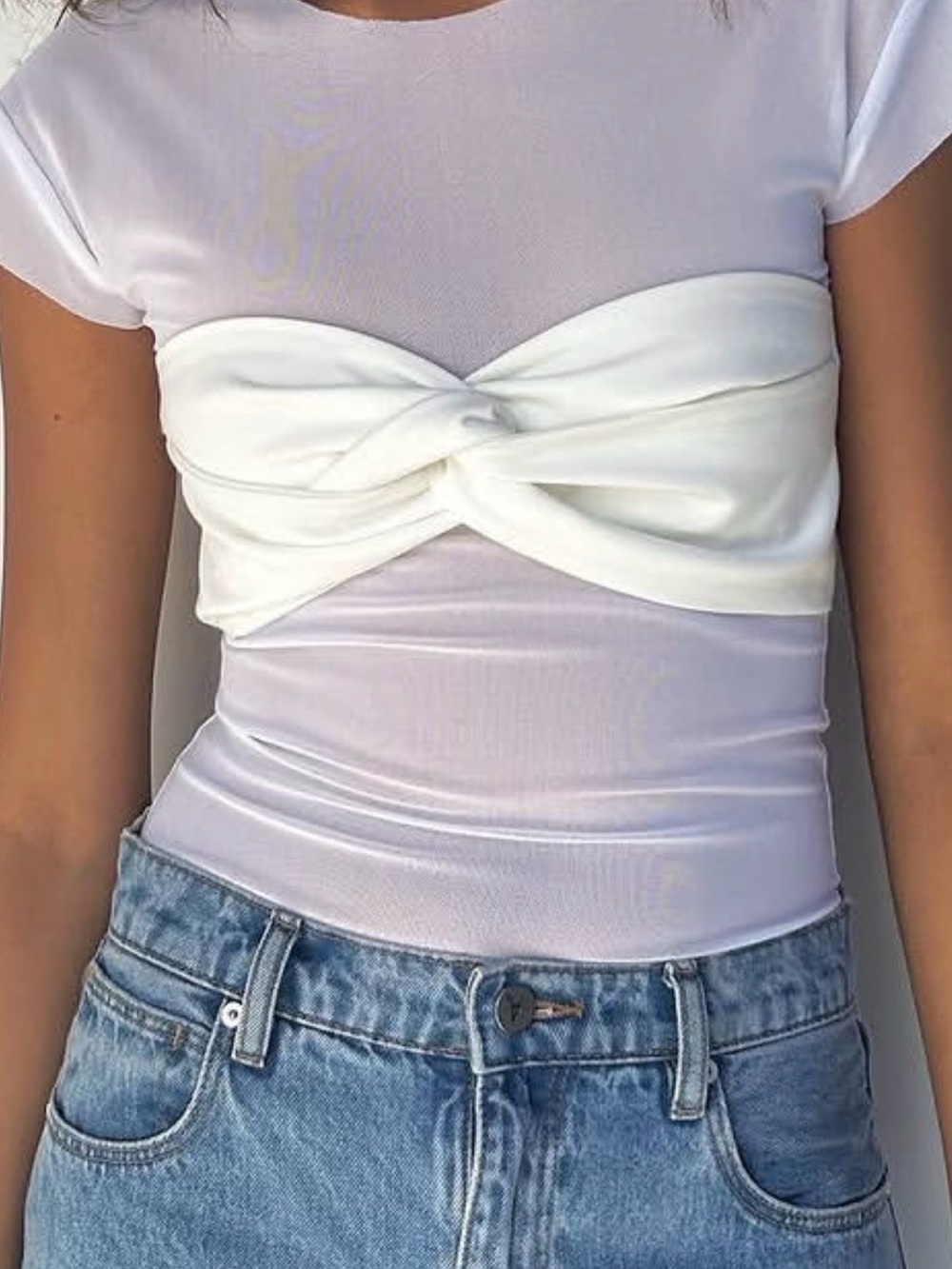 Amelie Teje White Twist Top